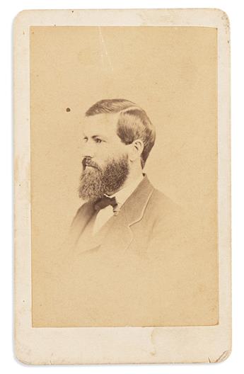 (CIVIL WAR--NAVY.) Signed carte-de-visite of Samuel Dana Greene, hero of the USS Monitor.